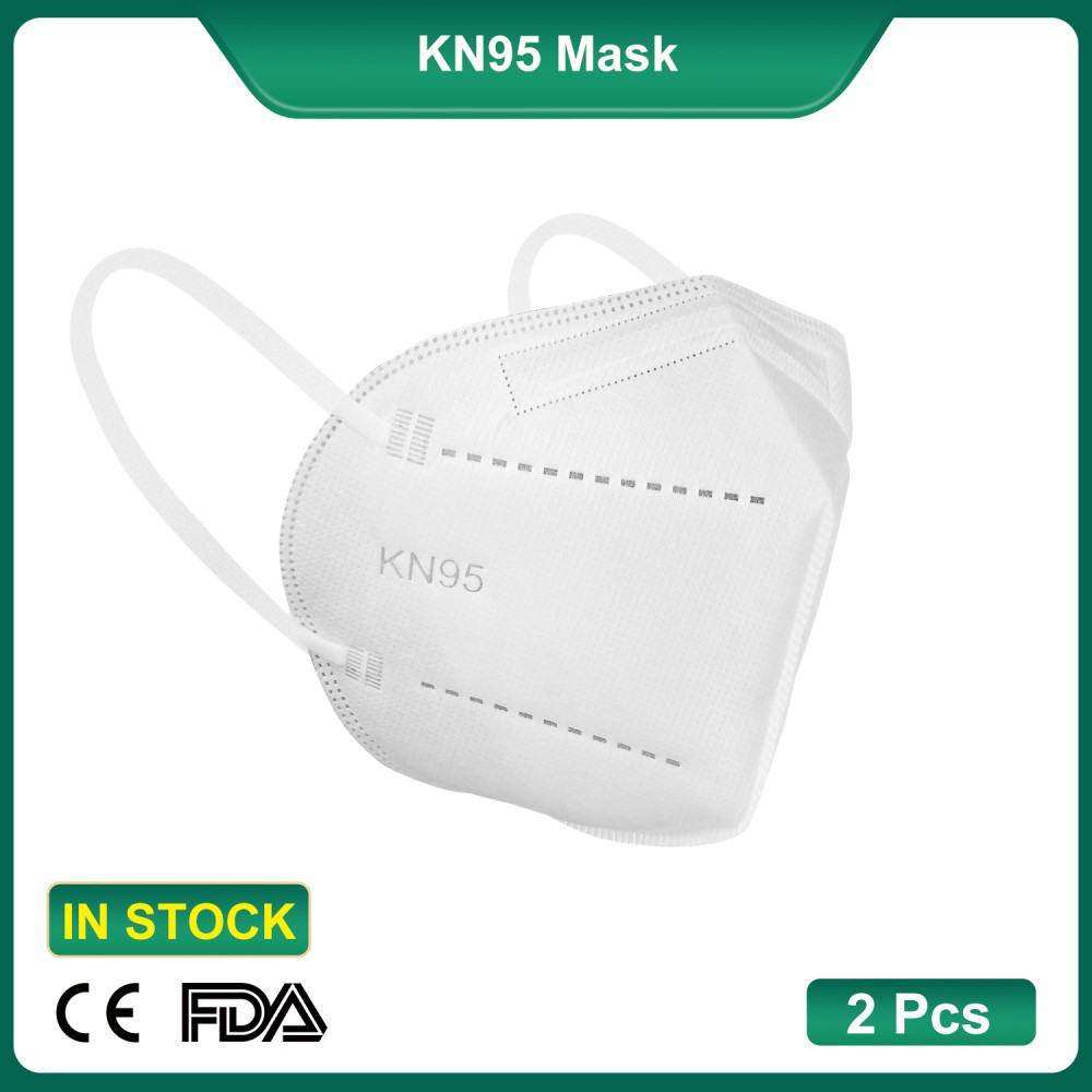 (Best selling)2Pcs/Bag CE/FDA Certified FFP2 KN95 Respirator Dustproof Anti-Droplet Mask Air Filter Earloop Mask (Daily Production: 100K)